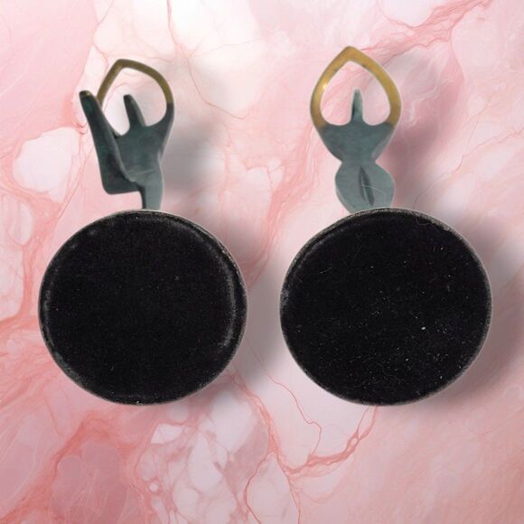 Pair Vintage Brutalist Bronze Ballet Sculptures Midcentury Modern Dancer Figure - Picture 6 of 8